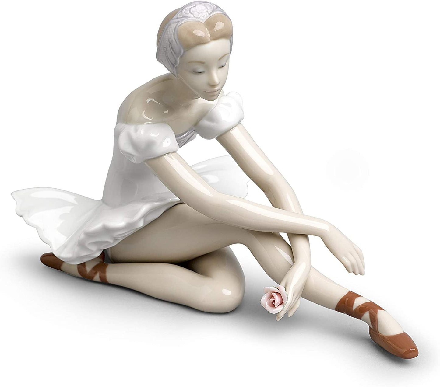 LLADR Rose Ballet Figurine. Porcelain Ballerina Figure.