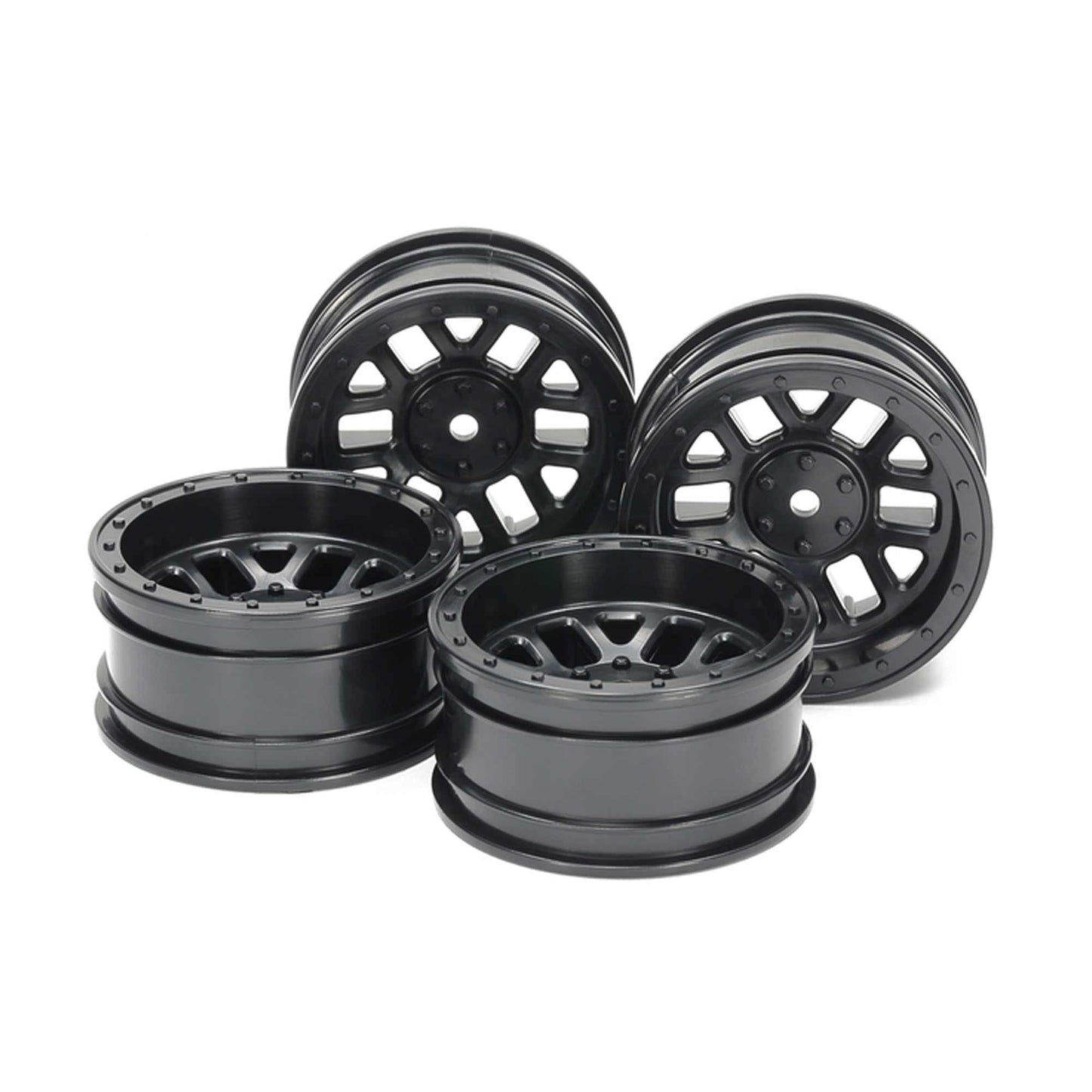 TAMIYA CC-02 12-Spoke Wheels 26mm Width Black 4 TAM51686 RC Tire