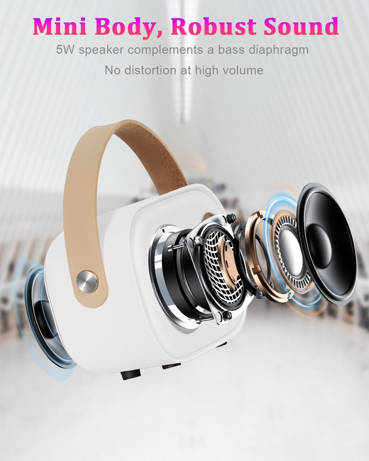 Mini Karaoke Machine For Kids&Adults,Portable Bluetooth Speaker With Wireless Microphones And Stereo Sound Enhanced Bass,Gifts F