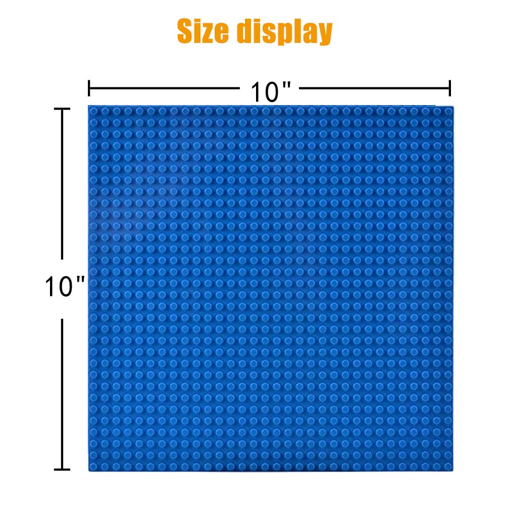 8 Pack Peel And Stick Baseplates, Stickers Baseplates, Compatible With All Major Brands - 10 Inch X 10 Inch (8 Blue)