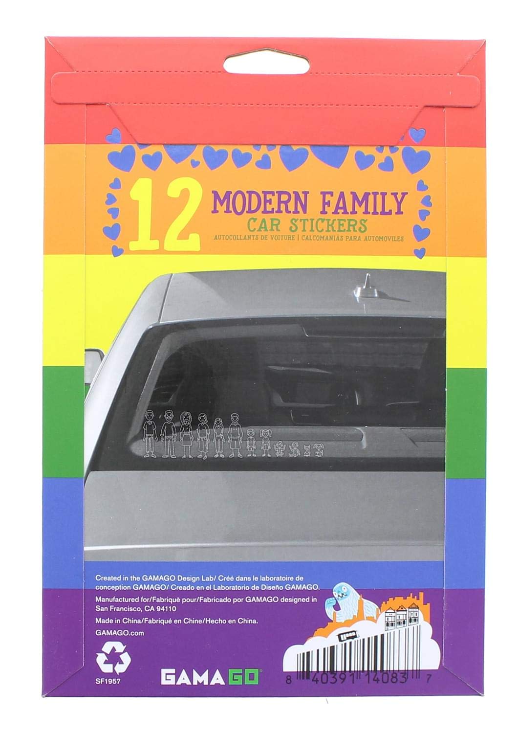GAMAGO Modern Family Car Stickers,One Size