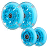 Front 120Mm & Rear 80Mm Light-Up Flashing 3-Wheeled Kid Scooter Replacement Wheels, Complete Wheels Set For 3-Wheeled Kid Push S