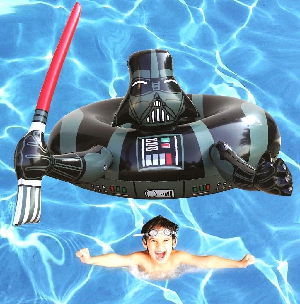 NINOSTAR Pool Float - Black PVC Outdoor Inflatable, 42" - Model NS104