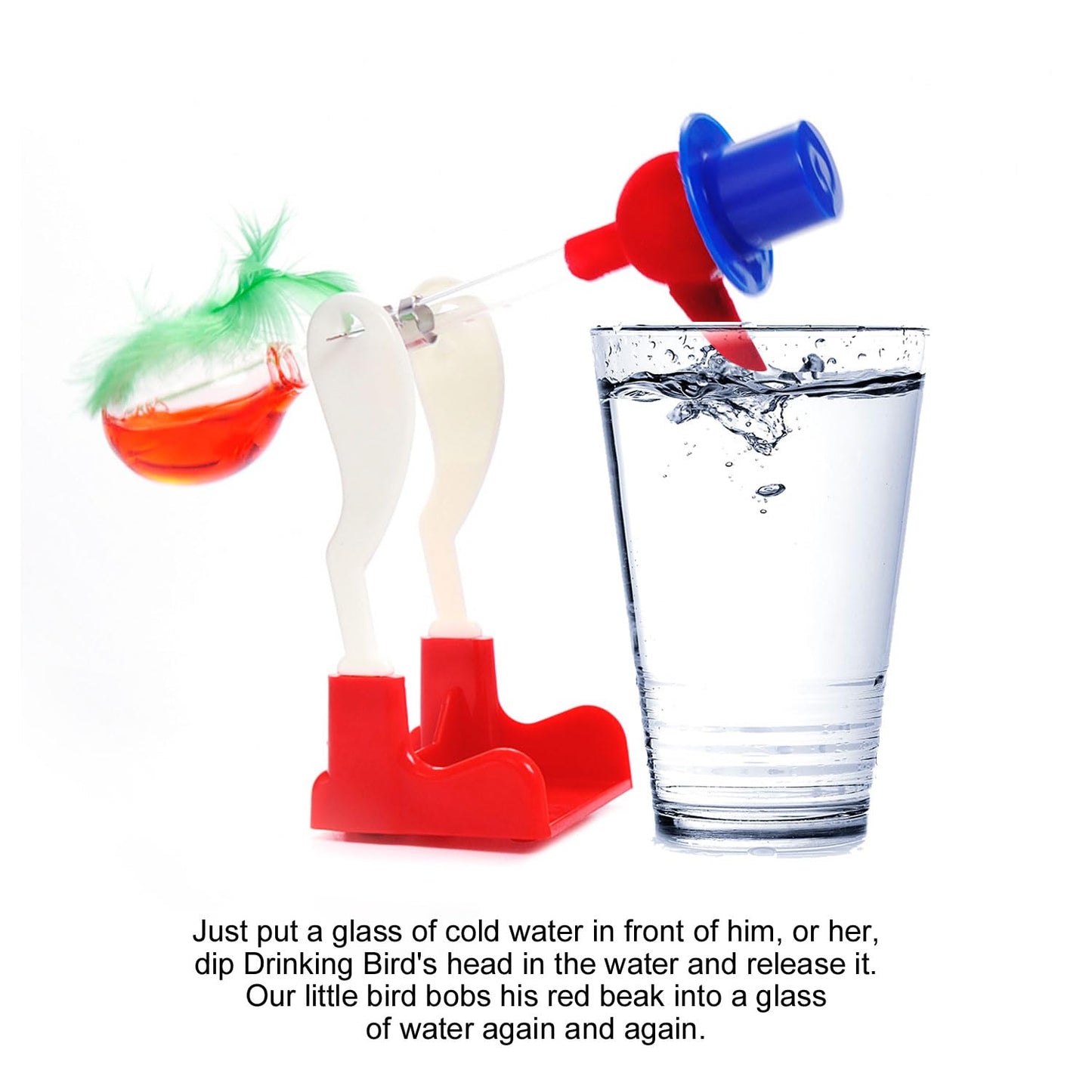 Powertrc Perpetual Motion Sippy Dripping Drinking Bird (6 Packs) Original Vintage Retro Science Birds