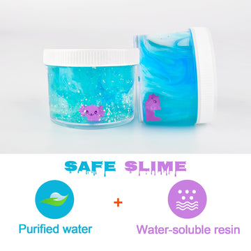 Axolotl Clear Slime, Non Sticky,Stress Relief,Scented And Stretchy Clay Sludge Toy,Birthday Gifts For Kids 4-12,Diy Slime Party