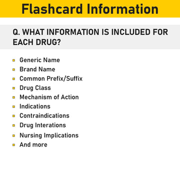 SwiftPass Top 200 Drugs Flashcards - Pharmacology Study Cards, Medium Size, Cardstock, Model SP-01