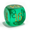 BESCON DICE 30MM Translucent Green Backgammon Doubling Cube Dice - Large 1 3/16 Number Dice for Game Play
