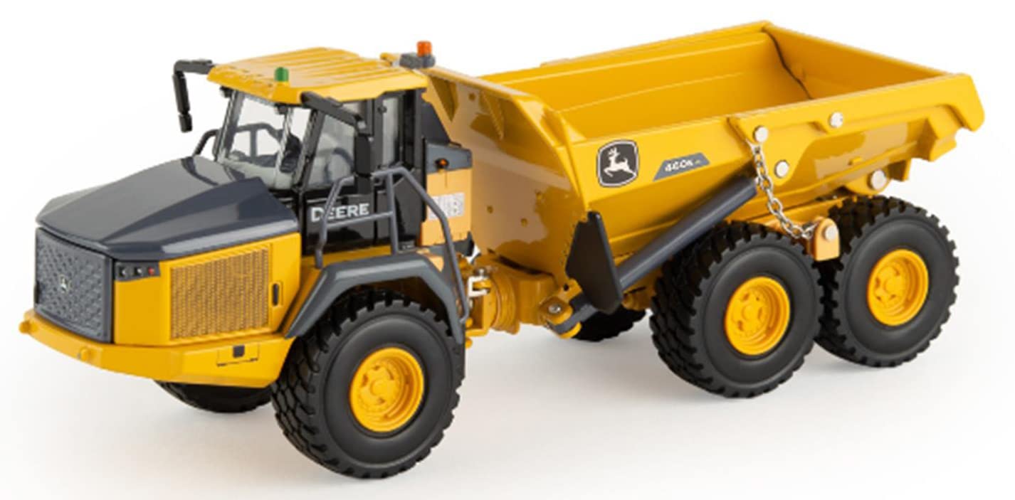 John Deere 1/50 Scale ADT 460E-II Dump Truck - Yellow Die-Cast Metal Alloy Model