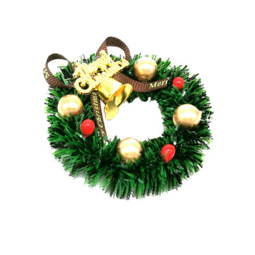 Sxfse Dollhouse Decoration Accessories, 1:12/1:6 Toy House Miniature Scene Model Christmas Wreath Pretend Toys