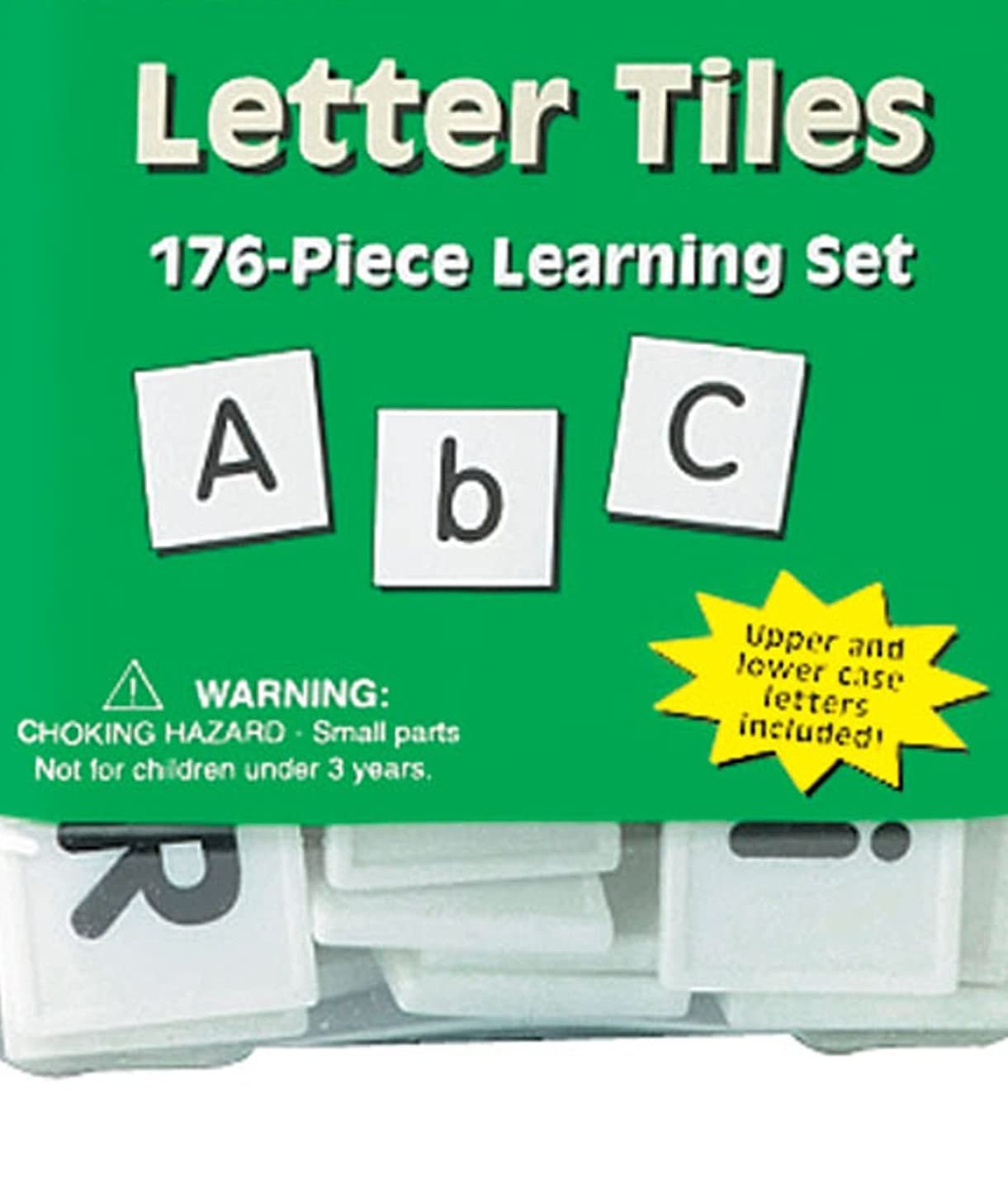 Eureka Tub Of Letter Tiles Back To School Classroom Supplies Educational Toy, 1'' X 1'' Tiles, 176 Pc