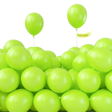 Partywoo Lime Green Balloons, 50 Pcs 5 Inch Lime Balloons, Yellowish Green Balloons For Balloon Garland Or Balloon Arch As Party Decorations, Birthday Decorations, Baby Shower Decorations, Green-Y6