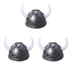 Amosfun Viking Helmet Hat - 3pcs Middle Ages Medieval Viking Age Horned Helmet Costume Party Accessory Ox Horns Hat - Black, Pla