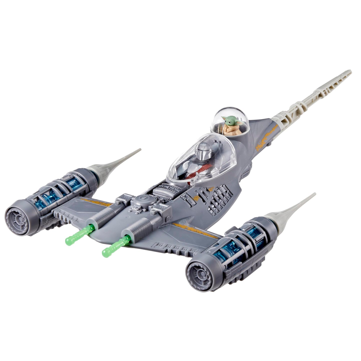 Star Wars Epic Hero Series The Mandalorian'S N-1 Starfighter Ship, 4-Inch Scale Grogu & Mandalorian Action Figures, Toys For Boys & Girls Ages 4+