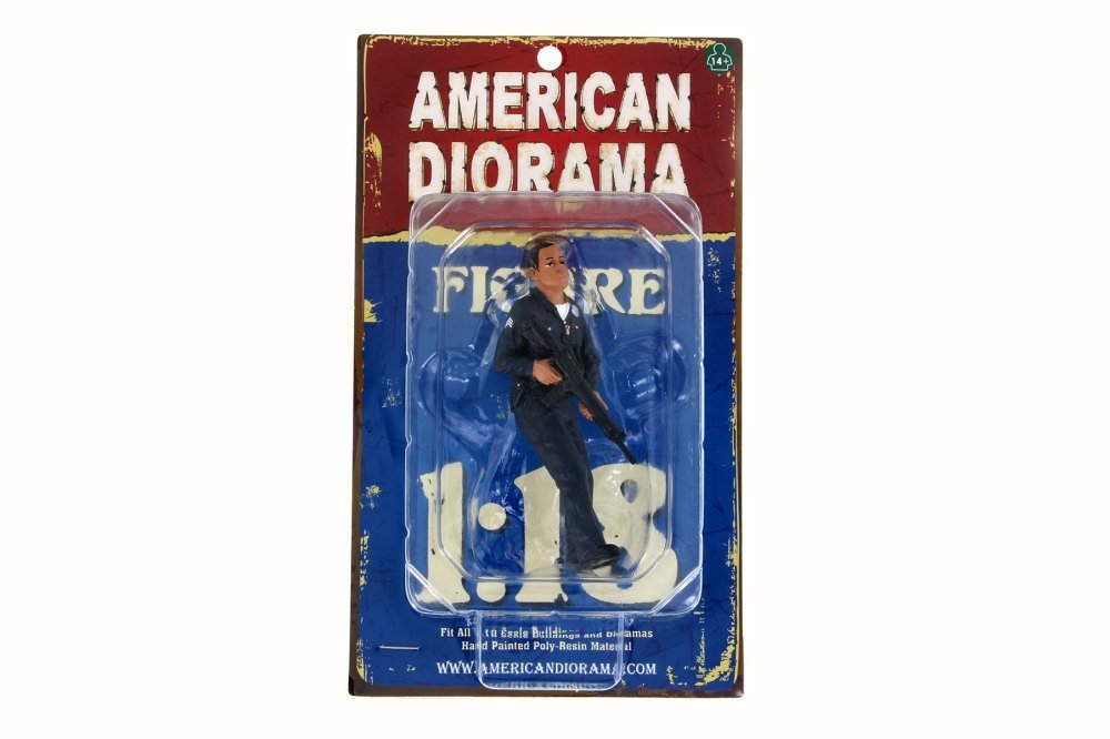 American Diorama Police Officer Ii Figure For 1:18 Scale Models 24012