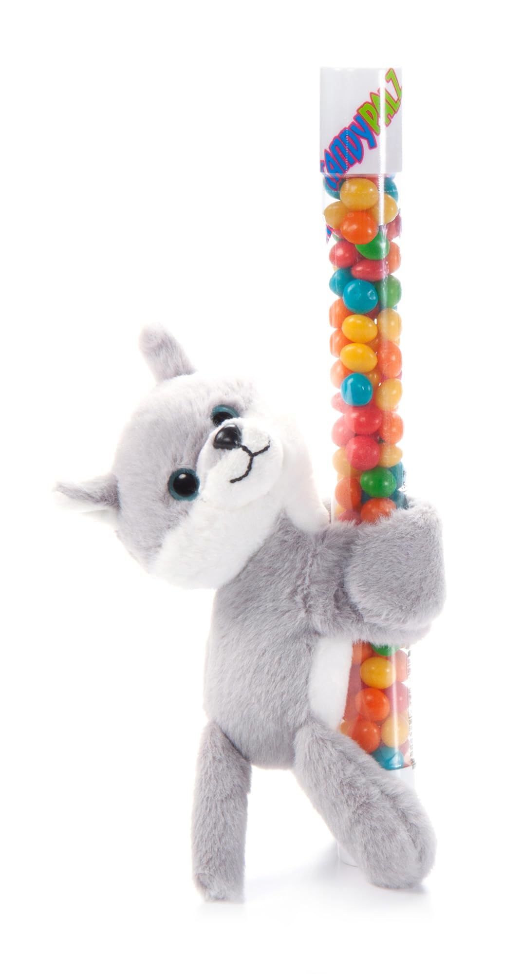 The Petting Zoo Grey Wolf Stuffed Animal Plushie Slap Bracelet, Gifts For Kids, Candypalz, Zoologee Grey Wolf Plush Toy