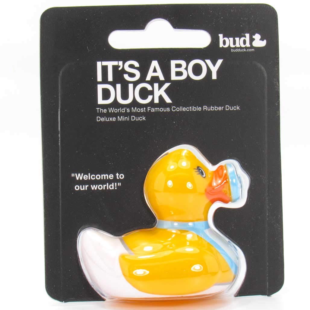 It'S A Boy (Mini) Rubber Duck Bath Toy By Bud Duck | Elegant Packaging | Collectable | Welcome To Our World!