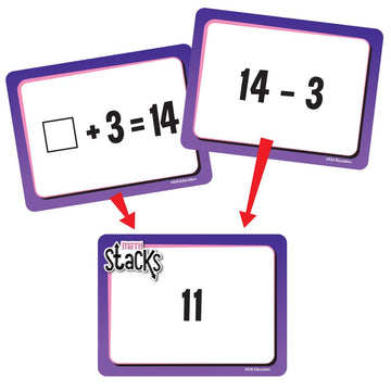 EAI Education Math Stacks Addition & Subtraction Game: Grades 1-2