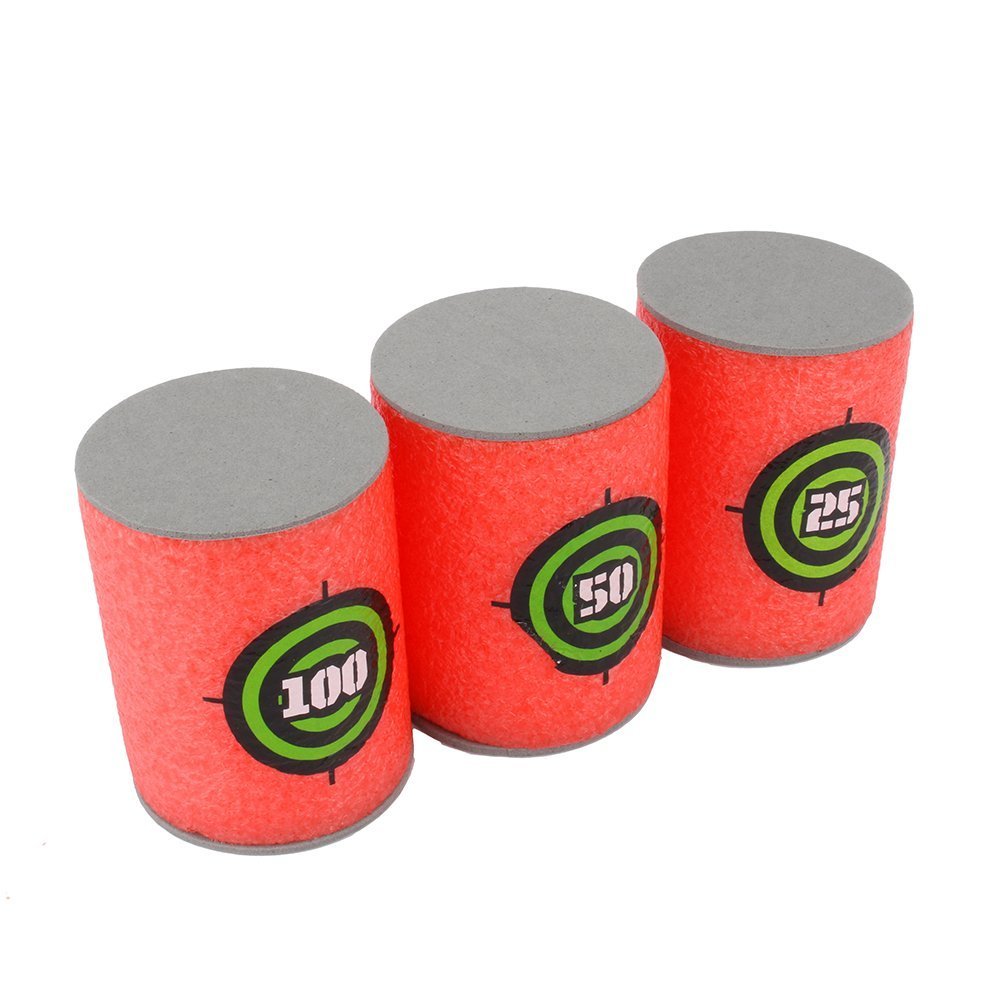 Ekind 6 Pcs Foam Can Target, Soft Bullet Target,Dart Target Game Compatible For Nerf Elite Series Blasters Kids Toy