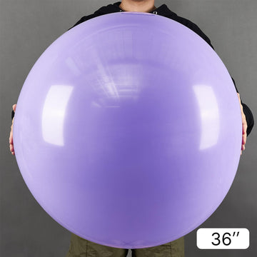 Partywoo Purple Large Balloons, 4 Pcs 36 Inch Balloons, Pastel Purple Big Balloons, Pale Purple Giant Balloons, Jumbo Balloons For Birthday Party Decorations, Baby Shower Decorations, Purple-Q10
