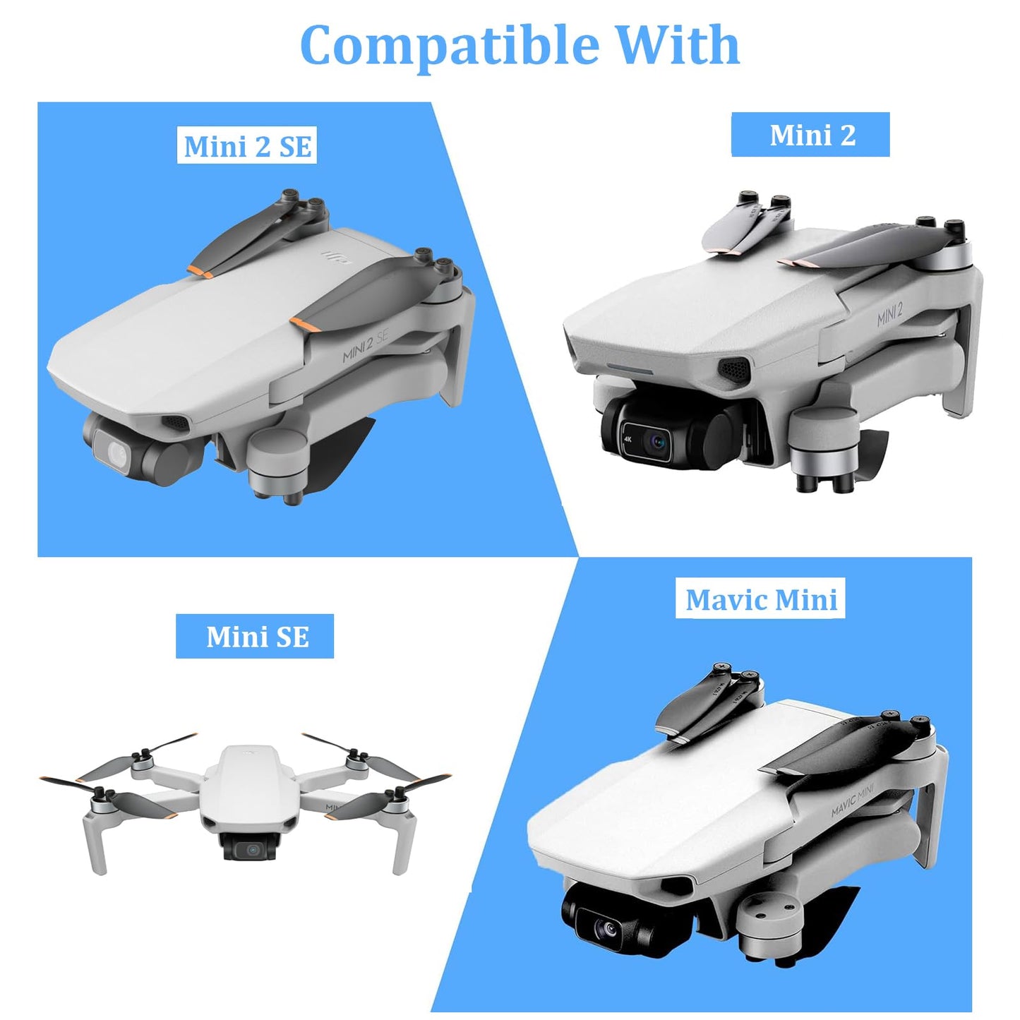 Tosiicop Mini 4K 2SE Landing Gear - for DJI Mavic Mini 2 Mini SE Mini 2 Se Mini 4K Drone Accessories Foldable Extension Kit Quic