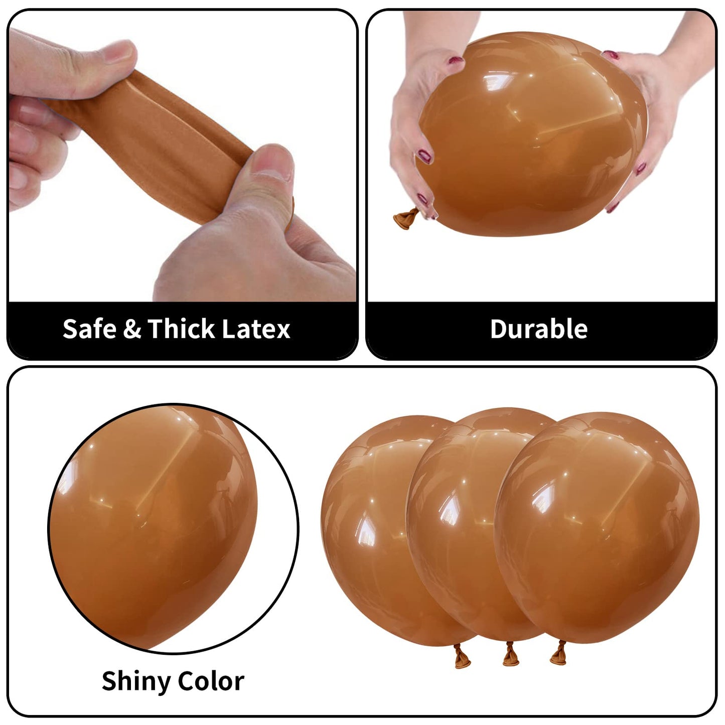 128 Pcs Cow Print Balloon Arch Kit, Brown Nude Tan Apricot Cow Balloon Arch Garland Kit Different Sizes, Latex Balloons Garland