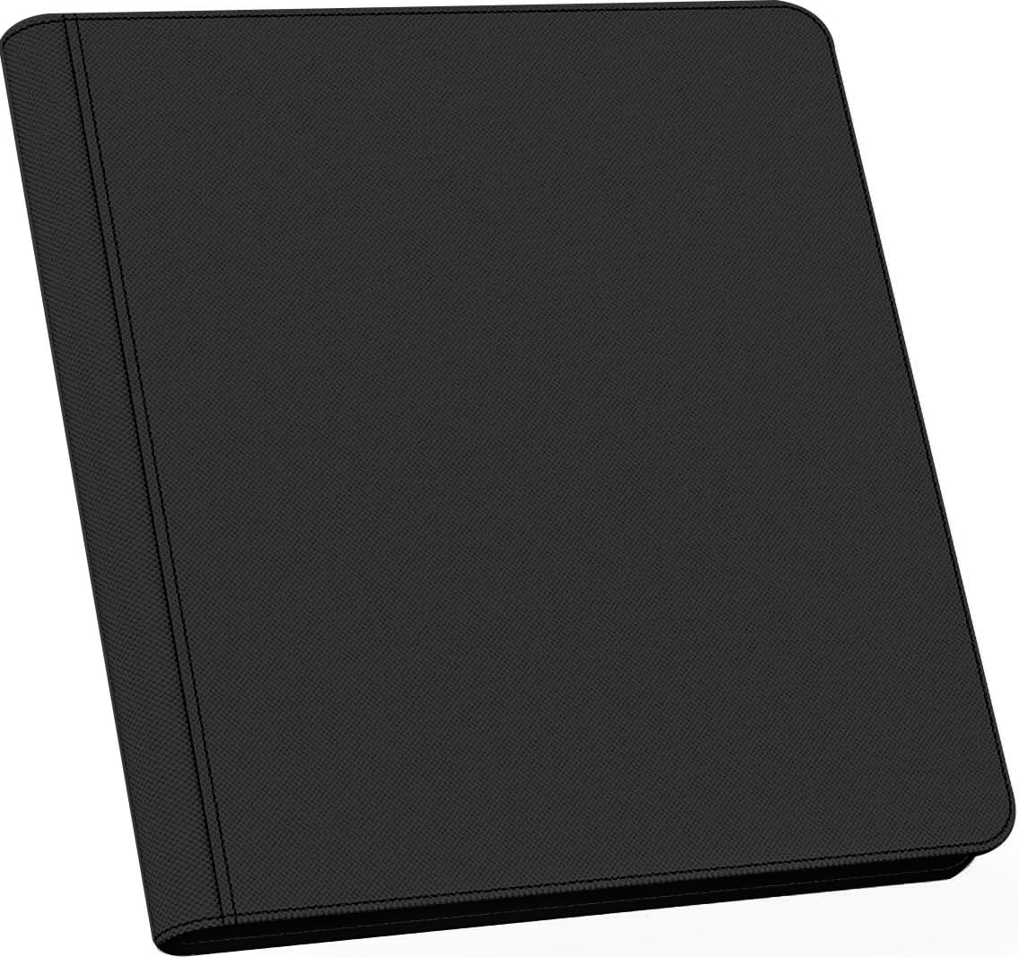 16 Pocket Card Binder, Ringless Zip Trading Card Binder, 1000+ Double Sided Pocket Pu Collection Binder, Collector Album, Card F