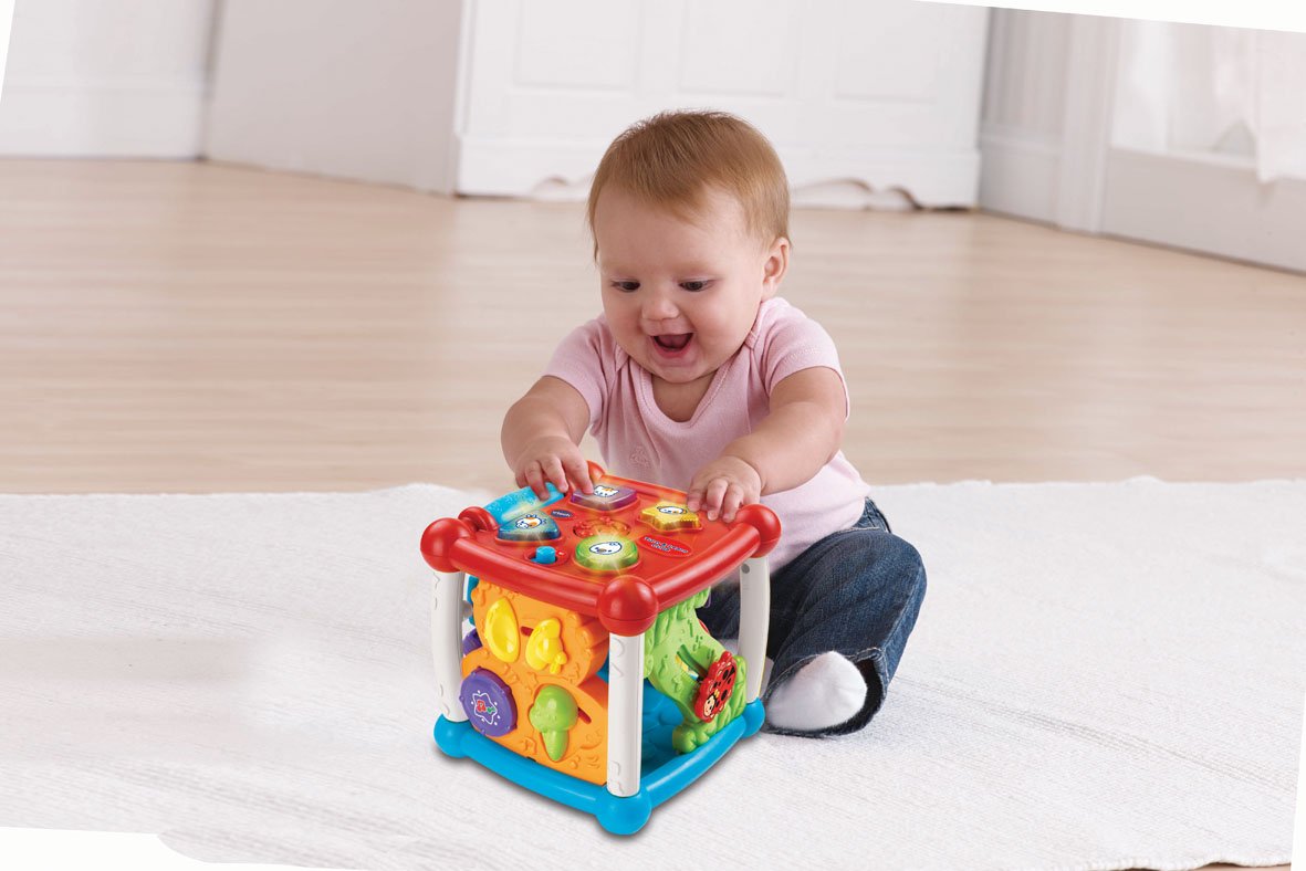 Vtech Baby Turn And Learn Baby Activity Cube | Interactive Educational Toy With Shape Sorter, Music & Sounds For Early Development | Suitable For Babies From 6 Months+
