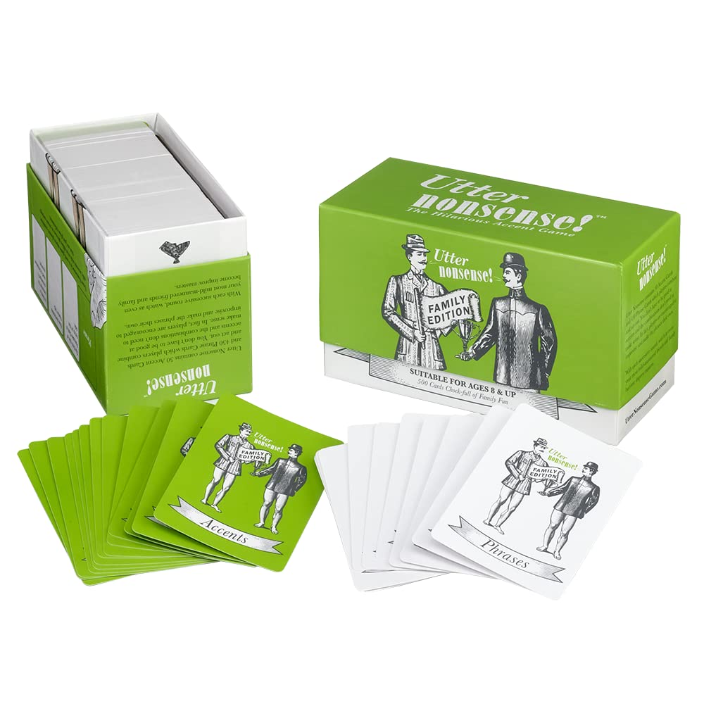 Playmonster Utter Nonsense Family Edition - The Game Of Funny Voices And Accents! Blue