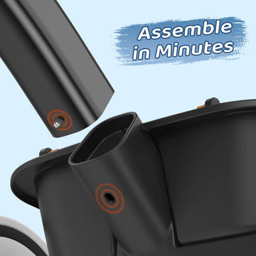 Sereed Colorful Lighting Toddler Tricycle For 2-5 Years Old Boys, Adjustable Seat&Handlebar Trike, Removable Basket, Birthday Gift Idea For Kids Ages 2+ (Black)