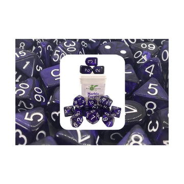 Role 4 Initiative Poly Set Marble Purple W/White And Arch'D4 (15)