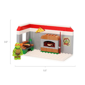 Snap & Switch Teenage Mutant Ninja Turtles Pizza Parlor with Mikey Playset - Buildable Toy Set for Creative Play and Fun - Ages: