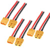 Zhofonet 3 Pairs Xt60 Plug Female And Male Connector,Xt60 Connector Adapter With 5Cm 12Awg Silicone Wire For Rc Lipo Battery Cab