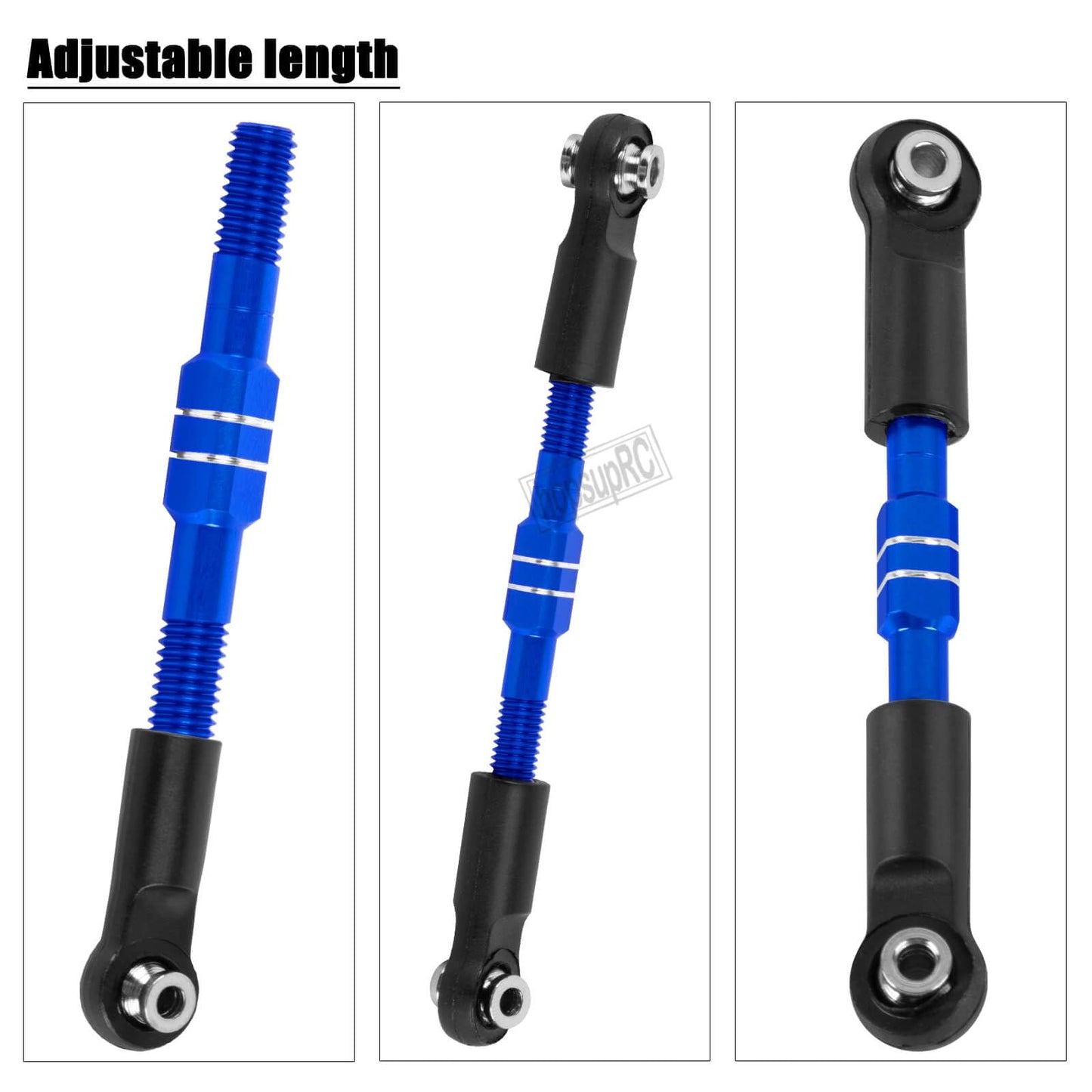 Rc Adjustable Turnbuckles Camber Links Steering Links Upgrades Part For 1/8 Typhon 4Wd 3S Mega 550 Blx,1/10 Big Rock 4X4 V3 3S B