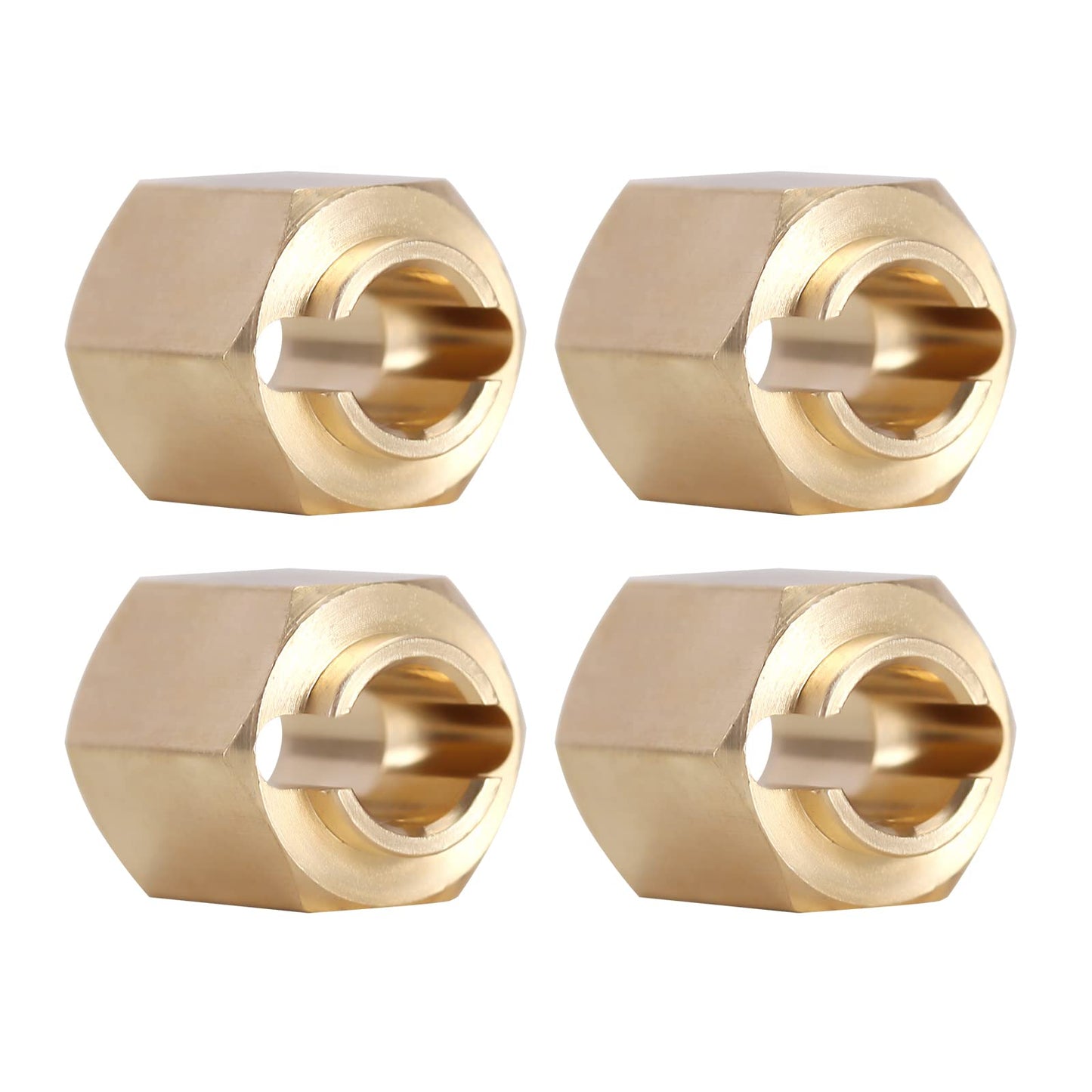 INJORA 9g Brass Wheel Hex Hub 7mm Extenders Adaptor for TRX4M Redcat Ascent18 1/18 RC Crawler Car Upgrade(9g/Total)