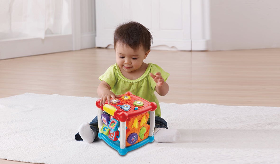 Vtech Baby Turn And Learn Baby Activity Cube | Interactive Educational Toy With Shape Sorter, Music & Sounds For Early Development | Suitable For Babies From 6 Months+