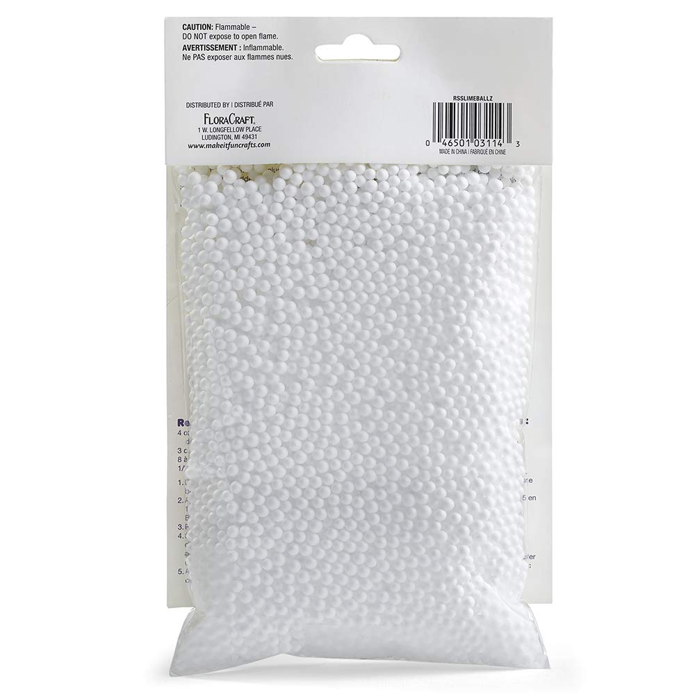 Floracraft Slime Ballz 2 Cups White