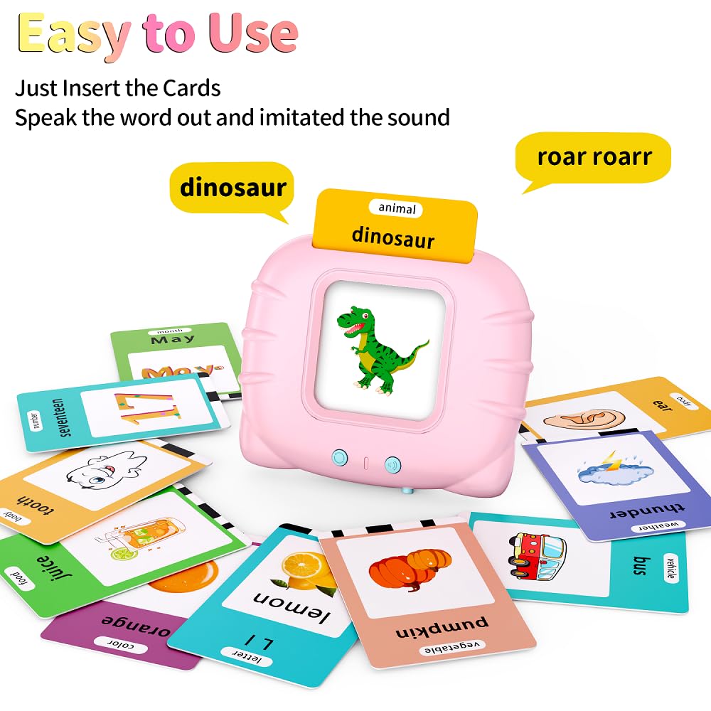 Eaever Educational Learning Toys - 520 Sight Words Talking Flash Cards, Autism Sensory Toys, Pocket Speech For Toddlers, Toddler