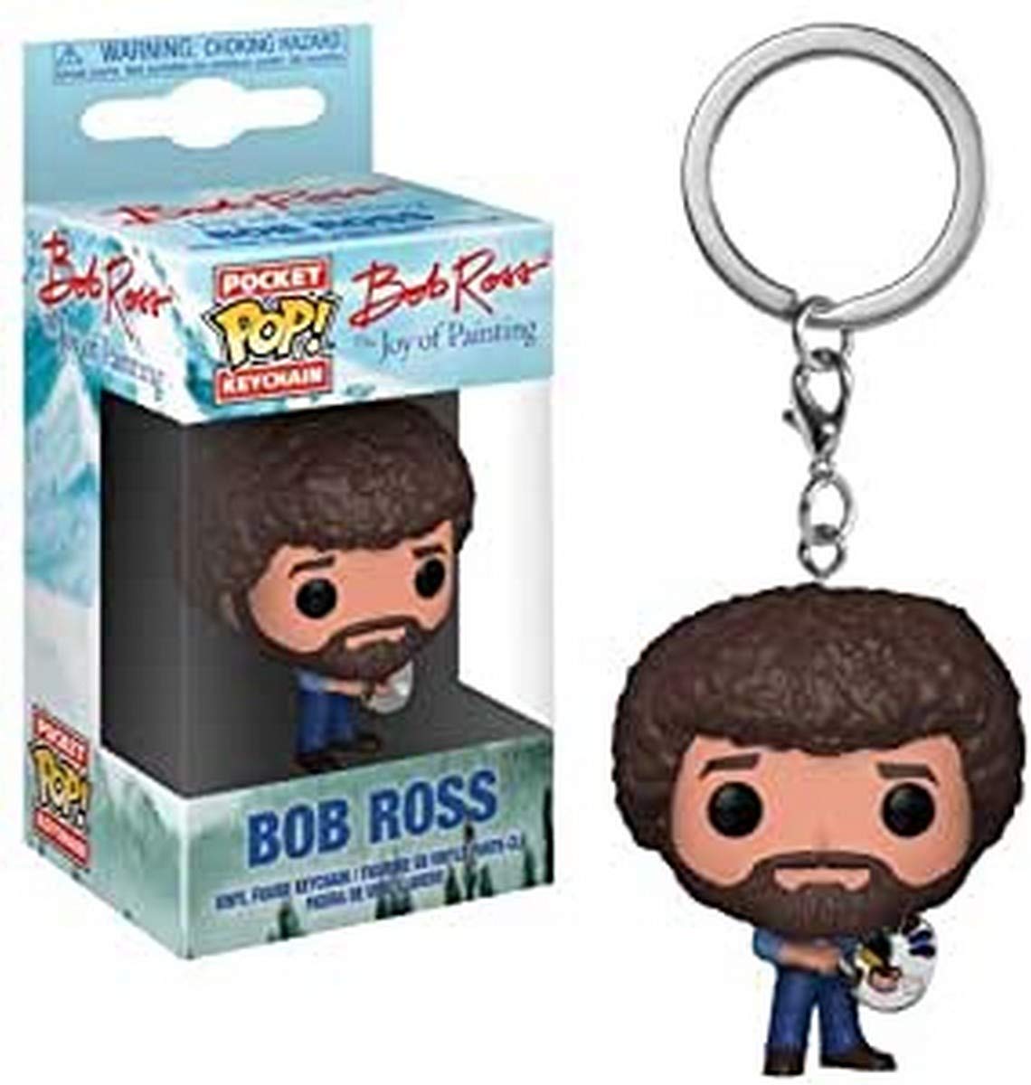 Funko Pop! Keychain: Tv Bob Ross Collectible Figure, Multicolor