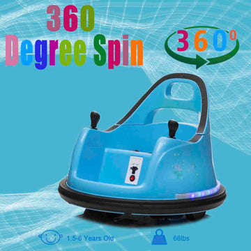 Luibas Kids Ride On Bumper Car For Toddlers, 12V Kids Ride On Toy Car With Remote Control, 2 Playing Modes,360 Degree Spin,Bumpi