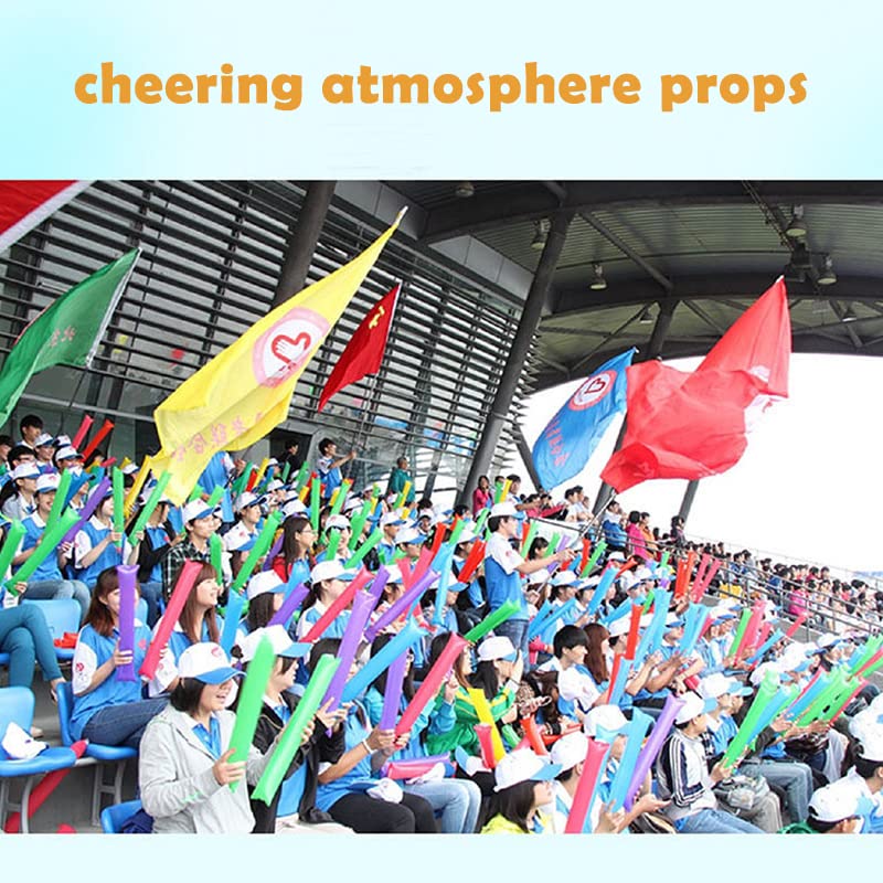 Hooshing 40Pcs Blue Thunder Sticks Noise Maker Cheerleading Plastic Clap Hands Outfit Inflatable Noisemakers For Cheering Basket