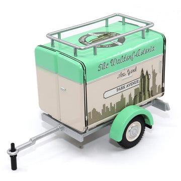 Travel Trailer Beige With Light Green Top ''The Waldorf-Astoria Luggage Service New York - Park Avenue'' 1/24 Diecast Model Car
