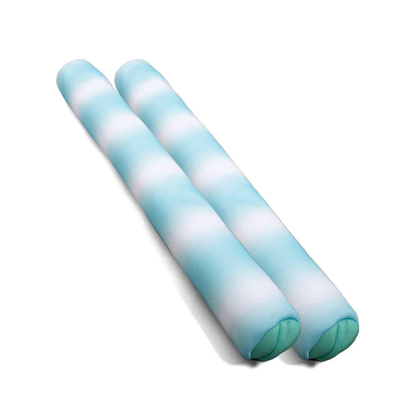 Big Joe No Inflation Needed Pool Floats, Rolling Wave Aqua Double Sided Mesh, Quick Draining Fabric, Jumbo 4 Feet, Noodle 2 Pack