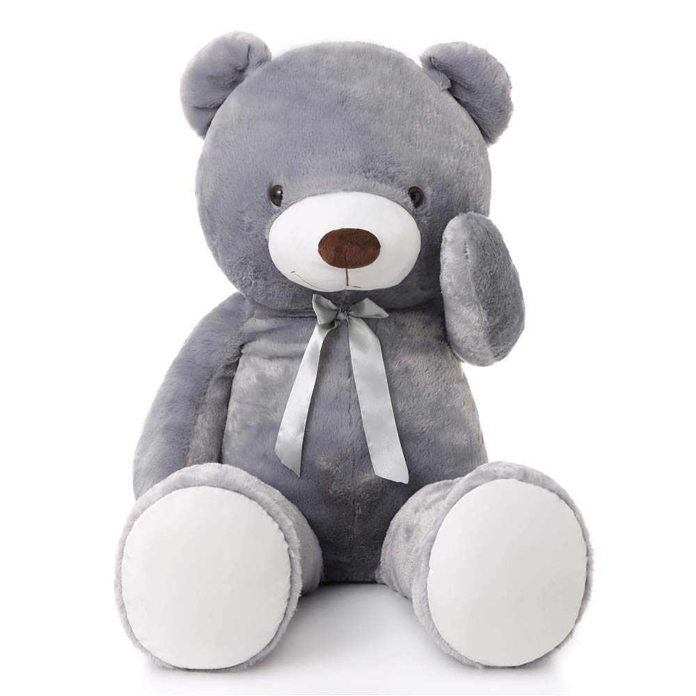 Maogolan Giant Grey Teddy Bear 47 Inch 4 Feet Large Stuffed Gray Teddy Bears Stuffed Animals For Girlfriend Children