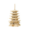 Rowood 3D Puzzles For Adults, Wooden Model Kits For Adults To Build, Gift On Birthday Christmas - Five-Storied Pagoda (275 Pcs)