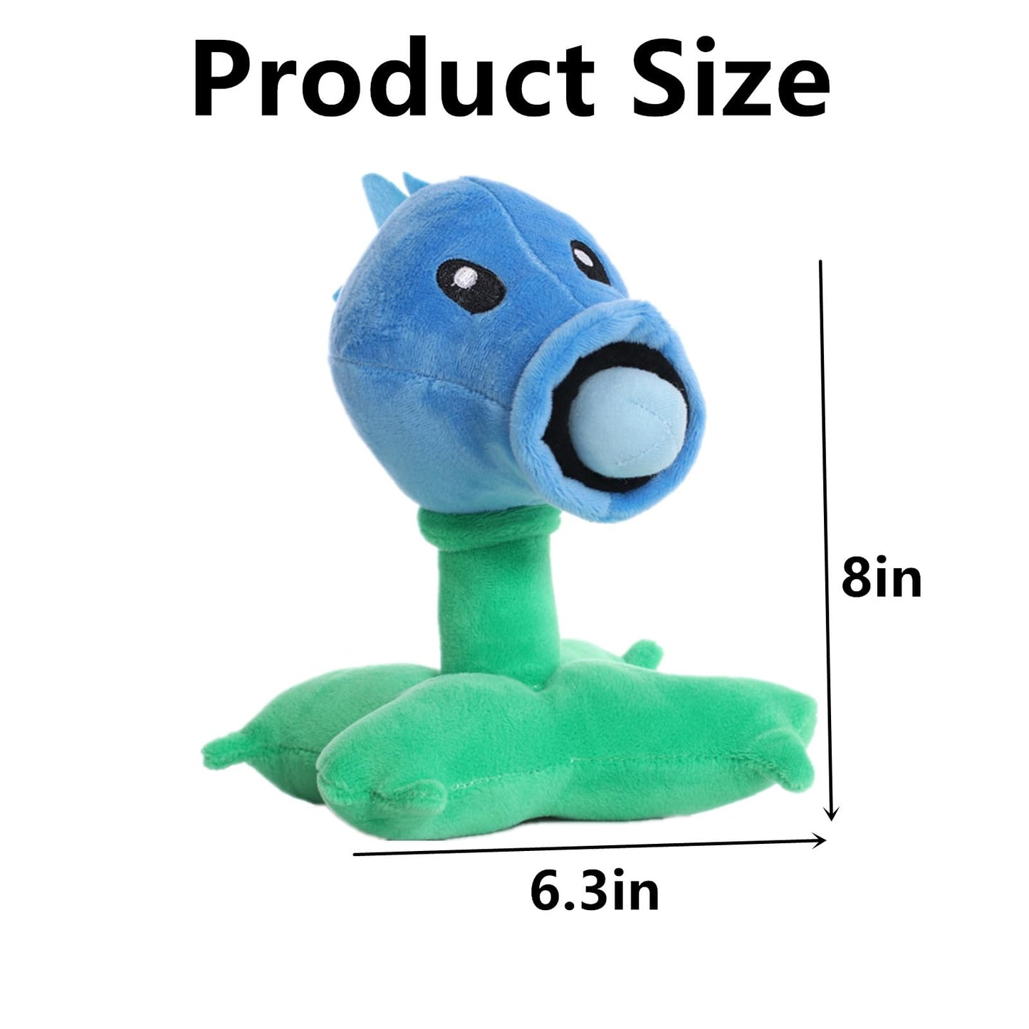Jhesao 8'' Pea Plants And Zombies Peashooter Plush Zombies Toys Pvz Plush 1 2 Stuffed Soft Doll Ice Pea Toy New