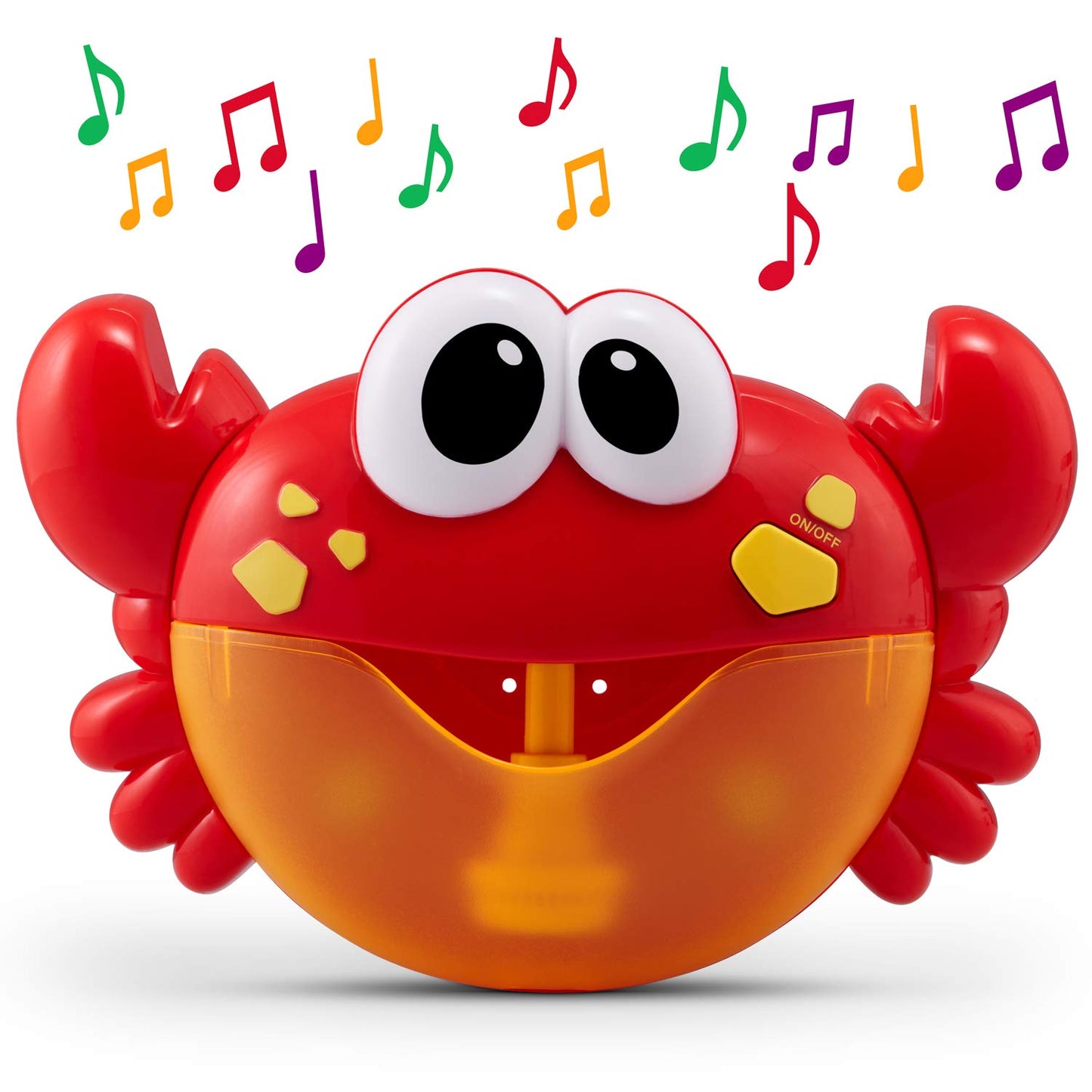 Chuchik Crab Bubble Bath Maker For The Bathtub. Blows Bubbles And Plays 24 Children’S Songs - Baby, Kids Bath Toys Makes Great Gifts For Toddlers - Sing-Along Machine (Light-Red)