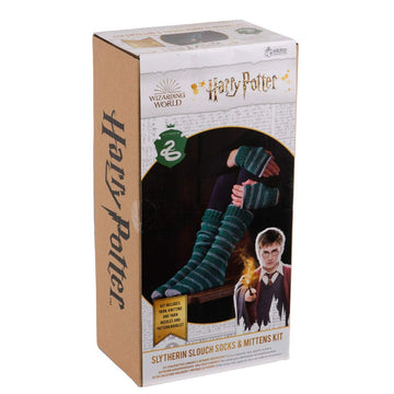 Hero Collector Hogwarts Slytherin Slouch Socks And Mittens Knitting Kit | Harry Potter Wizarding World Knitting Kits