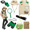 Born Toys Premium Outdoor Explorer Kit For Kids For Dress Up & Pretend Play Costumes For Boys & Girls 3-7 W/ Washable Kids Safari Vest Safari Hat And Binoculars- Outdoor Explorer Set & Scavenger Hunt