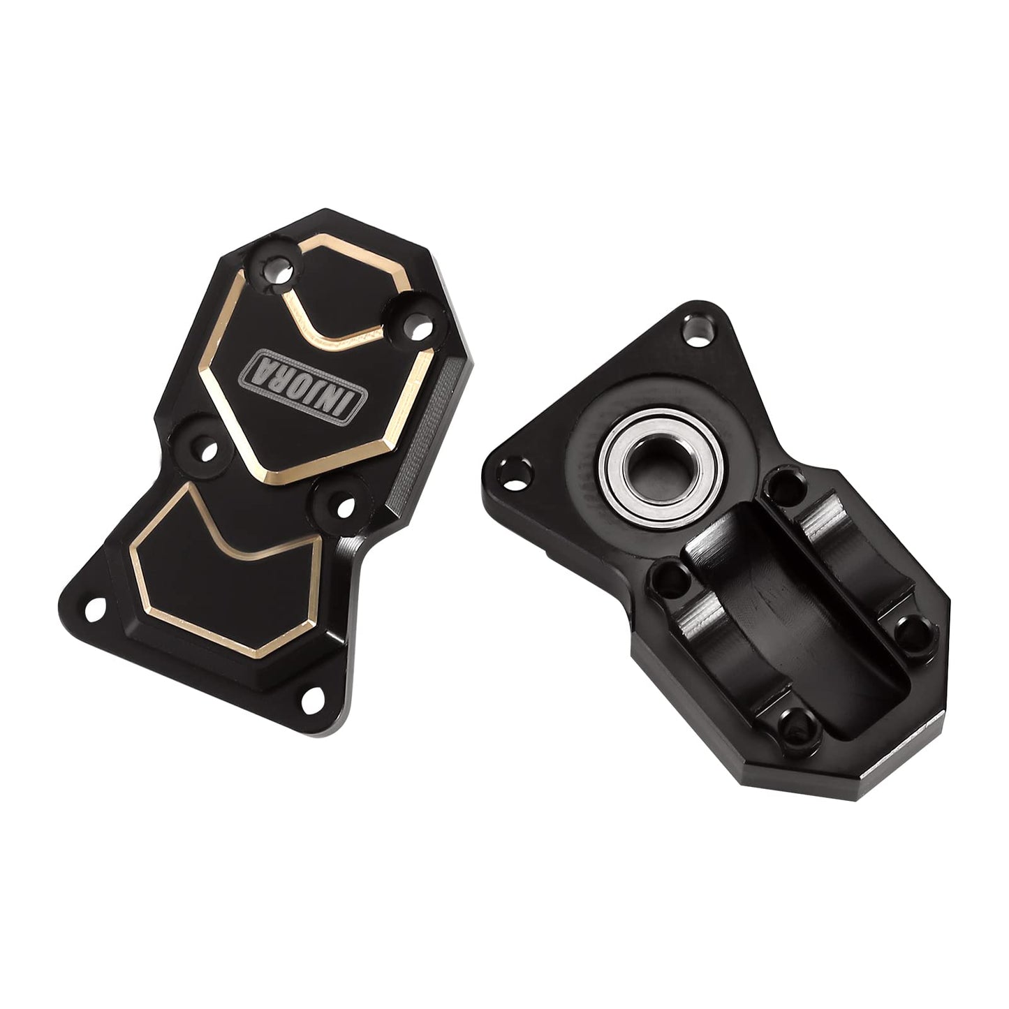 INJORA Brass Diff Cover for Front and Rear Axles Black Coating Finish Diff Cover for Axial SCX24 Bronco Deadbolt C10 JLU Gladiat