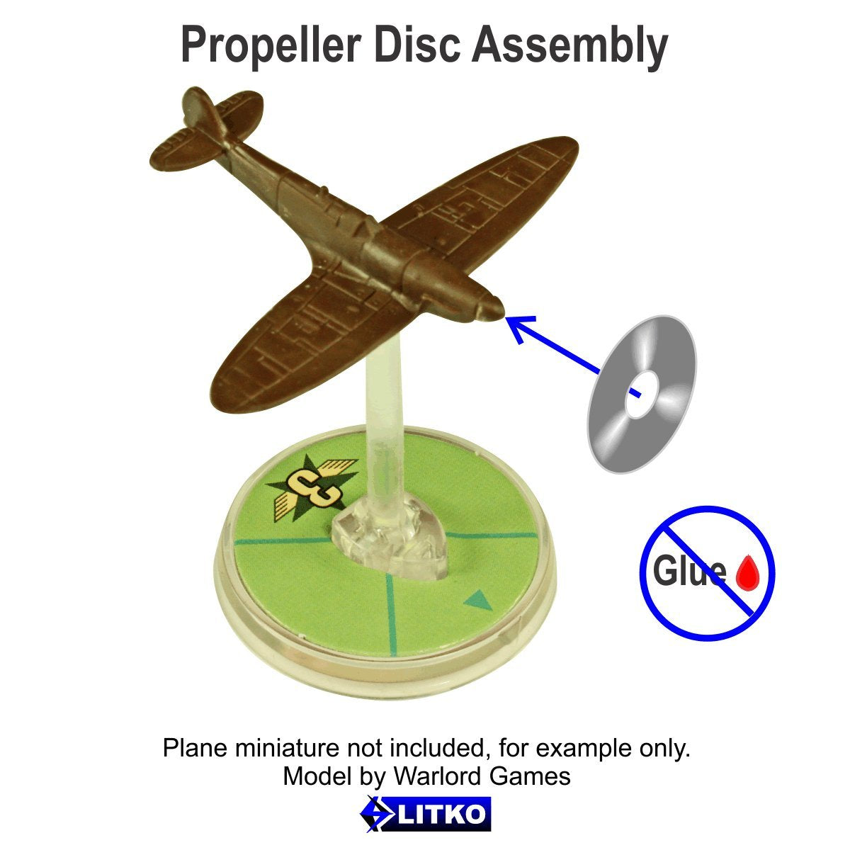 Litko Plane Propeller Discs Compatible With The Blood Red Skies, 1.5Mm Clear (20)